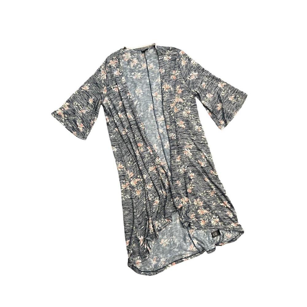 Torrid Women’s 1 (1X) Floral Open Front Cardigan Long Kimono Cover Up Top